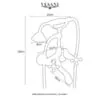 Badkarsblandare & Handdusch Antik Svart - Kensington