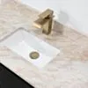 Badrumskommod Svart 100cm Beige Marmor - Båstad