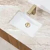 Dubbelkommod Ek 150cm Beige Marmor - Båstad