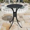 Barbord Utomhus Svart Aluminium Salerno Ø76cm