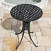 Barbord Utomhus Svart Aluminium Salerno Ø76cm