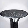 Bargrupp Utomhus Svart Aluminium 2 stolar - Salerno Ø76cm