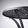 Bargrupp Utomhus Svart Aluminium 2 stolar - Salerno Ø76cm