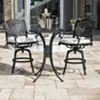 Bargrupp Utomhus Svart Aluminium 2 stolar - Salerno Ø76cm