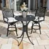 Barbord Utomhus Svart Aluminium Salerno Ø76cm