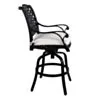 Bargrupp Utomhus Svart Aluminium 2 stolar - Salerno Ø76cm