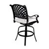 Bargrupp Utomhus Svart Aluminium 2 stolar - Salerno Ø76cm