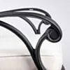 Bargrupp Utomhus Svart Aluminium 2 stolar - Salerno Ø76cm