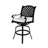 Barstol Utomhus 2-pack Svart Aluminium Salerno