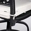 Barstol Utomhus 2-pack Svart Aluminium Salerno