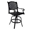 Barstol Utomhus 2-pack Svart Aluminium Salerno