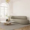 Soffa 3-sits 253cm Beige Armstöd Vänster - Malibu