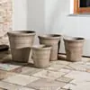Beige Kruka Utomhus 46x46cm - Flavia
