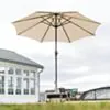 Parasoll Ø330cm Beige med fot - Santorini