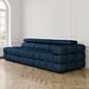 Soffa 3-sits 288cm Mörkblå Armstöd Höger - Paris