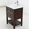 Kommod Badrum 60cm Brun Utah - Vit Marmor