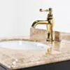 Kommod Badrum 60cm Svart Utah - Beige Marmor