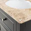 Kommod Badrum 60cm Svart Utah - Beige Marmor