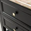 Kommod Badrum 60cm Svart Utah - Beige Marmor