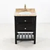 Kommod Badrum 60cm Svart Utah - Beige Marmor