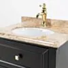 Kommod Badrum 60cm Svart Utah - Beige Marmor