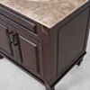 Kommod Badrum 80cm Nashville Mörkbrun - Beige Marmor