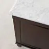 Kommod Badrum 80cm Nashville Mörkbrun - Vit Marmor