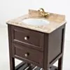 Kommod Badrum 60cm Brun Utah - Beige Marmor
