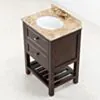 Kommod Badrum 60cm Brun Utah - Beige Marmor