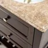 Kommod Badrum 60cm Brun Utah - Beige Marmor