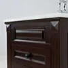 Kommod Badrum 60cm Nashville Mörkbrun - Vit Marmor