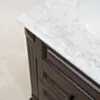 Kommod Badrum 60cm Nashville Mörkbrun - Vit Marmor