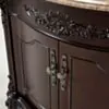 Kommod Badrum 80cm Ottawa Mörkbrun - Beige Marmor