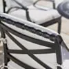Caféset 4 Stolar Svart Aluminium - Amalfi Ø90cm