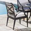 Caféset 4 Stolar Svart Aluminium - Amalfi Ø90cm