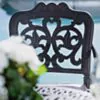 Caféset 4 Stolar Svart Aluminium - Toscana Ø90cm