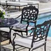 Caféset 4 Stolar Svart Aluminium - Toscana Ø90cm