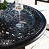 Caféset 4 Stolar Svart Aluminium - Toscana Ø90cm