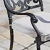 Caféset 4 Stolar Svart Aluminium - Toscana Ø90cm