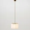 Taklampa Pendel Ø33cm Opal/Mässing - Cagliari