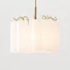 Taklampa Pendel Ø33cm Opal/Mässing - Cagliari