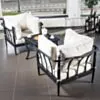 Loungeset Svart Aluminium 2-pers - Capri