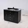 Kommod Badrum 120cm Colorado Svart - Svart Granit