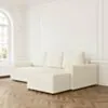 Bäddsoffa Divan Höger 255cm Beige - Sydney