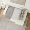 Bäddsoffa Divan Höger 255cm Beige - Sydney