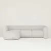 Divansoffa 294cm Vänster Vit Boucle - Bel Air