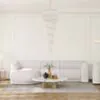 Divansoffa 294cm Vänster Vit Boucle - Bel Air