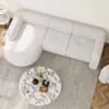 Divansoffa 294cm Vänster Vit Boucle - Bel Air