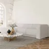 Divansoffa 294cm Vänster Vit Boucle - Bel Air