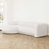 Divansoffa 294cm Vänster Vit Boucle - Bel Air